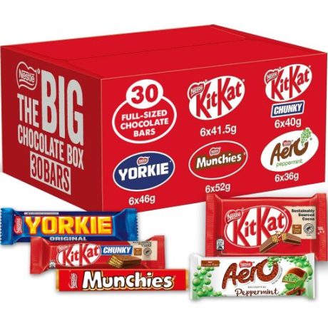 【CLEARANCE SALE】Nestlé 30x Chocolate Bars The Big Variety Box (1.3Kg)