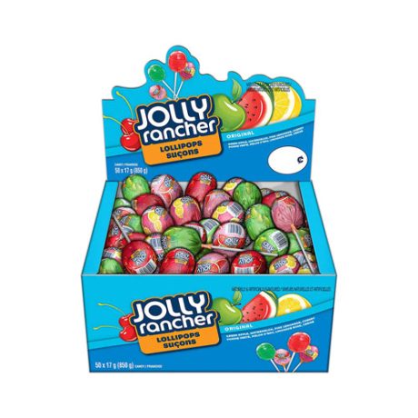 【2024 Flash Sale + Free Shipping】JOLLY RANCHER 50CT 850g Hard Candy Lollipops - Individually Wrapped Candy Bulk
