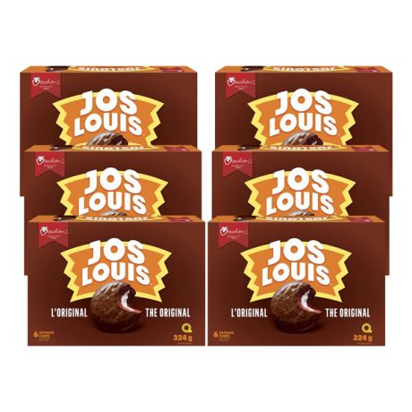 【Flash Sale + Free Shipping】6-Pack VACHON The Original Jos Louis Cakes with Layers of Sponge Cake (36 Counts)