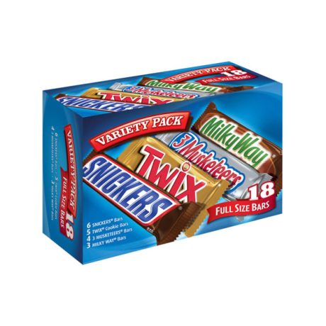 【2024 Flash Sale + Free Shipping】SNICKERS, TWIX, 3 MUSKETEERS & MILKY WAY 33.31-Ounce 18-Count Box Full Size Chocolate Candy Bars